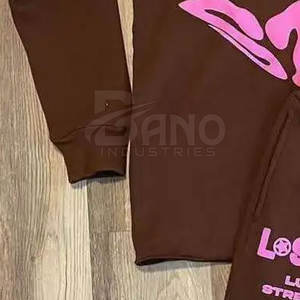 Alta calidad XXL Puff estampado chándal 100% algodón Casual invierno Fitness ropa deportiva de talla grande cuello Jogging pantalones conjunto - Product Image 5