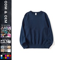 Fabricants de vêtements, sweat-shirt à col rond à manches longues de haute qualité, hiver, 400g, unisexe, couleur unie, ample, simple, décontracté