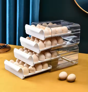 أدراج حاوية بيض متعددة المستويات قابلة للتكديس من نوع البيض وثلاجة حامل تخزين البيض عرض رائع - Product Image 4