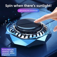 Diffuseur de parfum pour voiture en alliage, design tendance, type liquide rotatif solaire, désodorisant efficace, élimine les odeurs, 6