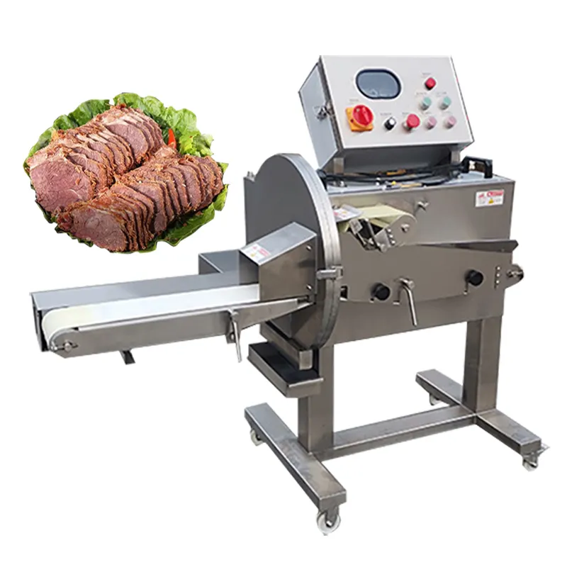 ماكينة تقطيع اللحوم المطبوخة جهاز تقطيع شرائح اللحم البقري