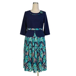 Women Clothing Business Skirt Floral Print Pleated Skirt Dress Plus Size Women Dress African Church Dress Turkish Wears - Product Image 4