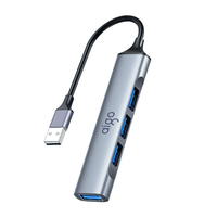 Répartiteur de port USB léger, 4-en-1 avec USB3.0 et USB2.0 pour les utilisateurs d'ordinateurs portables en voyage d'affaires