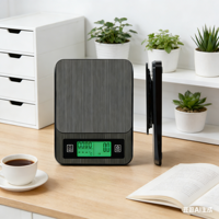 Timbangan Digital Elektronik 3KG/0.1g USB Charging untuk Makanan, Kopi, Dapur, dengan Timer & Termometer