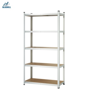 Étagères métalliques sans boulons faciles à assembler avec panneau <span class=keywords><strong>en</strong></span> <span class=keywords><strong>bois</strong></span>, étagères réglables, étagères de rangement pour <span class=keywords><strong>garage</strong></span>, maison - Product Image 1