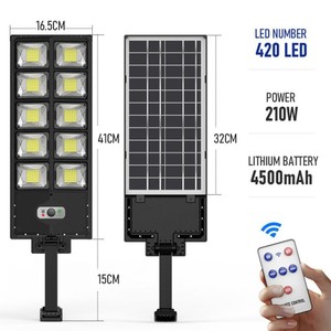 Farola Solar LED Automática de 400W IP67 Certificada CE, Impermeable, con Control Remoto, Sensor de Movimiento, para Exteriores, Carreteras, Vías y Batería - Product Image 5