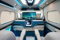 Chaise de bar escamotable invisible de luxe en ABS pour camping-car avec partition intégrée et TV relevable