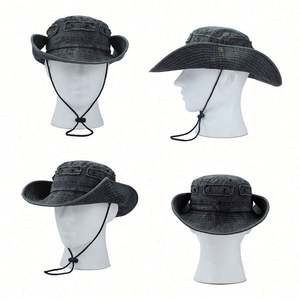 Gorra de Pescador Estilo Vintage de Alta Calidad, Personalizada, de Ala Ancha, 100% Algodón Lavado, Reversible, Gorra de Escalada con Aspecto Desgastado - Product Image 6