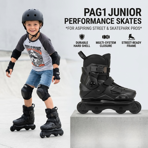 Patins à roues alignées agressifs UFS ASW <span class=keywords><strong>pour</strong></span> enfants, <span class=keywords><strong>pour</strong></span> la pratique de la vitesse et des cascades en extérieur, avec fonction clignotante - Product Image 1