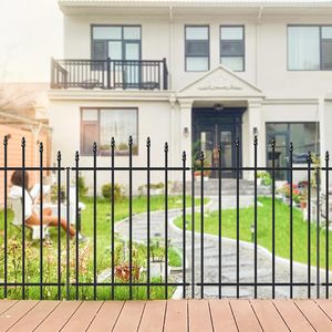 Clôture de jardin en métal 32 po de hauteur x 12 pi de longueur, 6 panneaux + 7 piquets, panneaux de clôture <span class=keywords><strong>pour</strong></span> chiens, barrière <span class=keywords><strong>pour</strong></span> animaux - Product Image 2