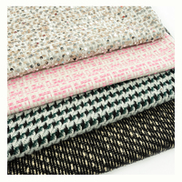 Precio bajo Entrega rápida Patrones diversos Tela de lana de tela de tweed para traje y abrigo de otoño e invierno