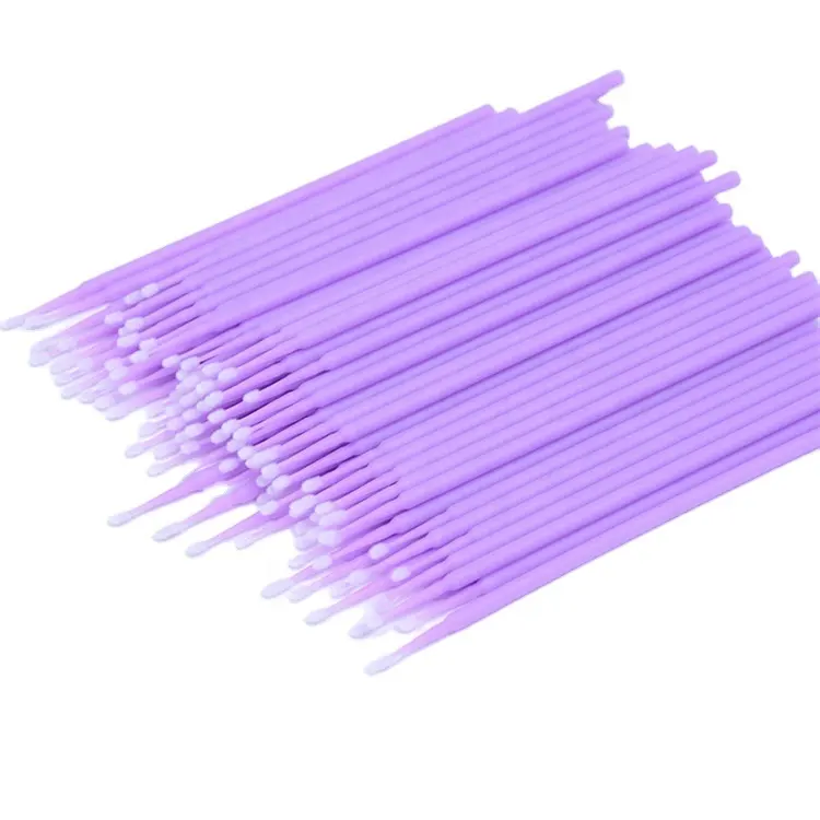 100pcs Plastic Disposable Eyelash Cleaning Stick Lash Removing Mascara Micro Brush Cotton Swab Eyelashes