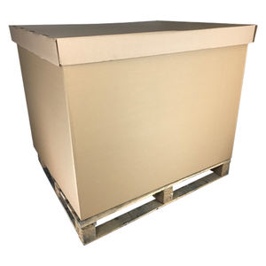 Cajas de paleta de cartón grandes reciclables resistentes personalizadas Cajas ranuradas impresas OEM de doble pared Gaylord Durable y confiable - Product Image 5