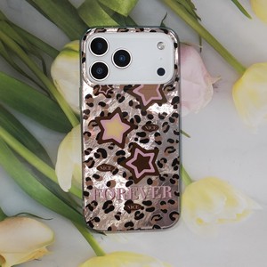 Funda Protectora para Teléfono con Diseño de Leopardo, Estrellas y Cerezas con Lámina Holográfica para <span class=keywords><strong>iPhone</strong></span> 17 Pro Max 16 15 14 13 12 <span class=keywords><strong>11</strong></span> Samsung Redmi - Product Image 5