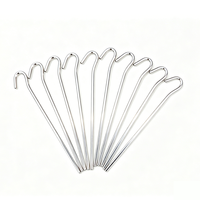 Piquets de tente en acier inoxydable galvanisé pour camping, longueurs 17,5-30 cm, finitions argent/or, vente en gros pour clôtures extérieures