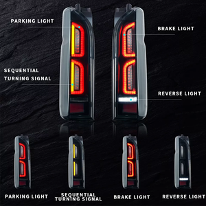 Lampu Belakang LED 12V Baru untuk <span class=keywords><strong>Toyota</strong></span> Hiace 2005-2018 dengan Lampu DRL, Rem, Mundur, dan Lampu Kabut - Product Image 4