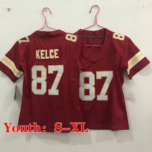 Grosir berkualitas tinggi Kansas City 15 Patrick Mahomes POLO Jersey anak muda Travis Kelce Jersey Futbol Amerika terbatas dijahit - Product Image 5