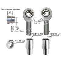 Rotules de tige filetées robustes 1,25 JMX PTFE Heim Joints Rose Joint