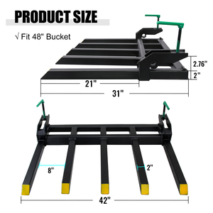 Fourches à pince pour tracteur Fourches à débris pour godet - Product Image 2