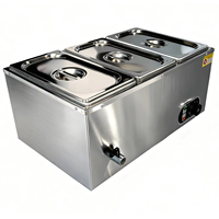 Bain-marie commercial de comptoir, chauffe-plats pour restaurant, équipement de restauration, chauffe-plats pour buffet