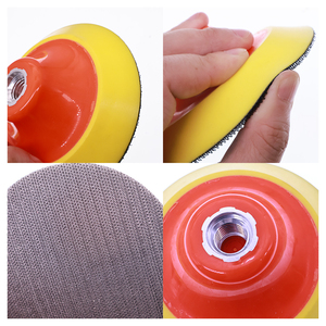 4.5 pouces Orange crochet boucle polisseuse plaque de support M14 fil plateau électrique ponçage support tampon pour outils abrasifs ponceuse polissage - Product Image 6
