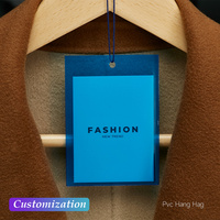 Étiquettes volantes pour vêtements, étiquettes personnalisées avec logo, cartes de visite pour vêtements avec logo, en PVC plastique transparent sur mesure
