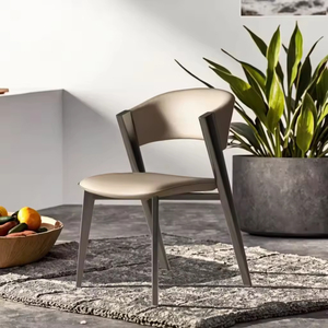 Silla de Comedor de Cuero Impermeable con Patas de Metal, Respaldo Duradero, Muebles para el Hogar, Estilo Moderno para Restaurantes - Product Image 1