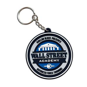 PVC <b>Key</b> <b>Chain</b> Customized Manufacturer Wholesale Cheap Custom 2D 3D Silicon Rubber Soft Wall Street Keychain - Product Image 1