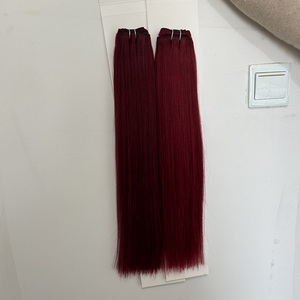 Tối rượu vang 99j thẳng Brazil tóc con người <span class=keywords><strong>Weave</strong></span> bó sóng tự nhiên & ý Curl phong cách - Product Image 3