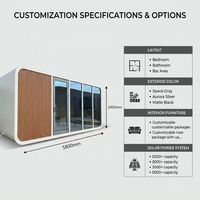 Cabane en bois préfabriquée, maison familiale, conteneur mobile pour la vente au détail, sauna modulaire, pod de spa, camping, complexe hôtelier