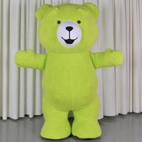 Costumes de mascotte gonflables en forme d'ours en peluche coloré pour adultes, déguisement de fête d'anniversaire, ours en peluche géant gonflable de 2,6 m