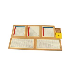 Matériels <span class=keywords><strong>mathématiques</strong></span> Montessori en bois pour enfants, jouets éducatifs, tableaux de multiplication - Product Image 2