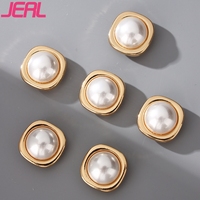 Kemeja sederhana dekorasi kancing mutiara, aksesori kancing logam untuk pakaian 15MM/20MM