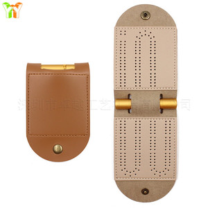 Carnet de points de jeu de Cribbage, tableau de scores en cuir PU pour jeux de société et cartes, carnet de Cribbage de voyage pour l'extérieur - Product Image 3