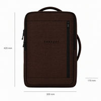 Sac à dos pour ordinateur portable souple, imperméable, en polyester, unisexe, 0,62 kg, avec fermeture éclair, pour le bureau et les voyages