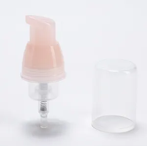 30mm 30-400 Neck White Smooth Skirt Foamer Pump with Clear Dome Plastic Cap 0.4 cc Output