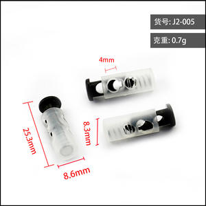 Cierre de plástico redondo con cordón y hebilla de resorte para ropa, chaquetas y accesorios, tipo nariz de cerdo POM J2 006 - Product Image 4