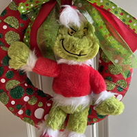 Guirlande de noël maison accrocher décoration pendentif extérieur noël Grinches jambe elfe en peluche décors couronnes ornements articles en gros