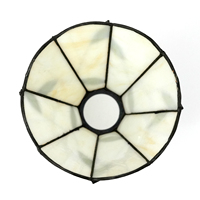Abat-jour de remplacement moderne Blivuself, abat-jour en verre teinté vintage blanc et vert en forme de feuille, accessoires pour lustre et applique murale