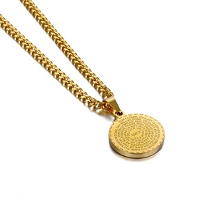 Hot Selling Fashion Solid Gold <b>Necklace</b> 316L Stainless Steel Hand Pendant Crystal <b>Necklace</b> <b>for</b> <b>Men</b> Women - Product Image 4