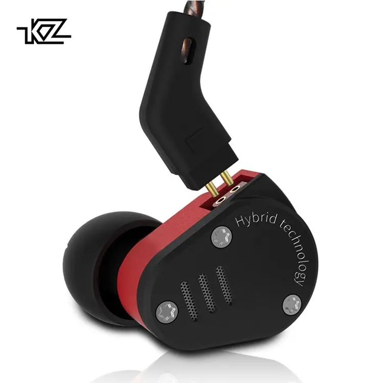 केजेड ज़ा 1ba + 1dd हाइब्रिड दोहरी चालक Headphones वायर्ड धातु स्टीरियो ईरफ़ोन Hifi बास डीजे मॉनिटर हेडसेट्स ज़ा खेल बास Earbuds