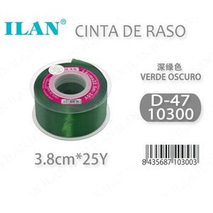 Nastro in Raso ILAN 3,8cm 25Y Verde Scuro D-47 - Product Image 1