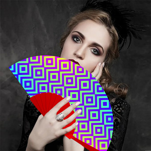 Abanico Plegable Rojo de 23 cm con Varillas de Plástico Resistentes, Ligero y Portátil para Fiestas de Verano y Uso Diario - Product Image 1