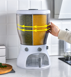 Distributore di cereali di riso in plastica a prova di 360 gradi rotante a 4 griglie, per cereali, snack, zucchero, caramelle, chicchi di caffè - Product Image 4