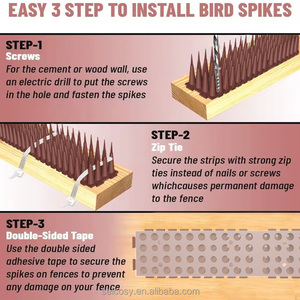 Chingyoo Bandes de protection solides et écologiques <span class=keywords><strong>anti</strong></span>-nuisibles pour oiseaux, chauves-<span class=keywords><strong>souris</strong></span> et chats en plastique - Product Image 2