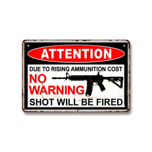 Panneau d'avertissement Art Decor Tin Safety Signs Reto Vintage Metal Tin Signs - Product Image 1