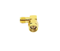 Fabricante suministro SMA macho enchufe ángulo recto 90 grados a RP polaridad inversa SMA hembra Jack conector RF coaxial adaptador coaxial