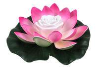 Lotus buatan dengan lampu Led untuk dekorasi kolam dioperasikan oleh baterai lampu bunga teratai apung