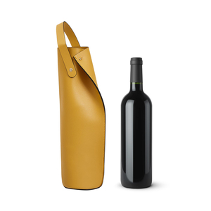 Elegante Porta Botellas de Vino de Cuero Vegano, Bolsa de Transporte para Champán, Porta Botellas de Vino de Cuero de Alta Calidad con Logotipo OEM, Bolsa de Regalo - Product Image 1