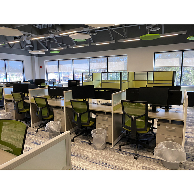 Factory Custom Modern Office Cubicles with Aluminum Frame Durable & Easy Installation for Coworking Offices